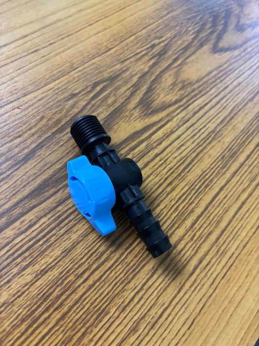 ~Z) Valve - 20mm Male thread to 16mm barbed